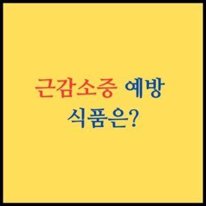 근감소증 예방 식품