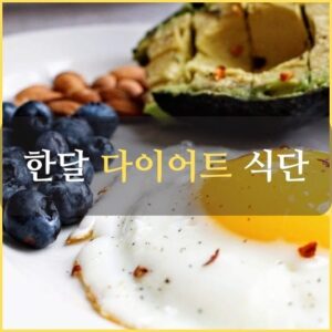 한달 다이어트 식단