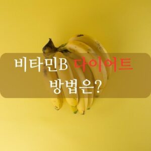 비타민B 다이어트 방법