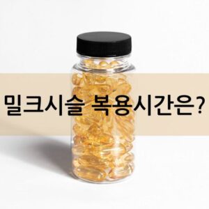 밀크시슬 복용시간