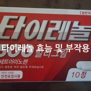 타이레놀 효능 및 부작용