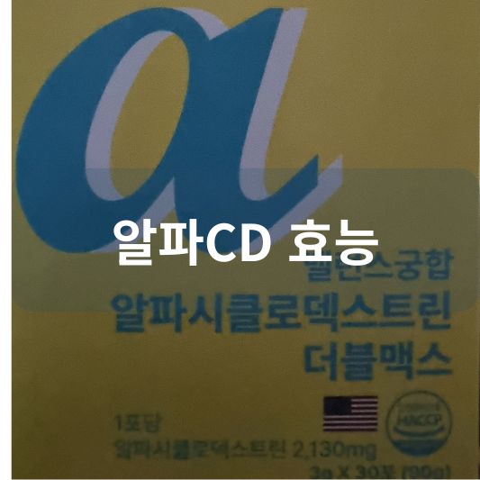 알파CD 효능 및 3일차 리얼 후기!