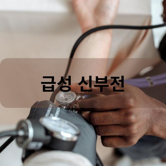 급성 신부전: 원인, 증상, 치료 방법 알아보기!