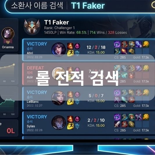 롤 전적 검색 알아보기!