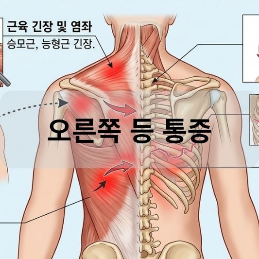 오른쪽 등 통증: 원인, 증상, 의심되는병 알아보기!