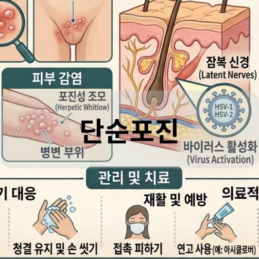 단순포진: 원인, 증상, 치료 방법 알아보기!