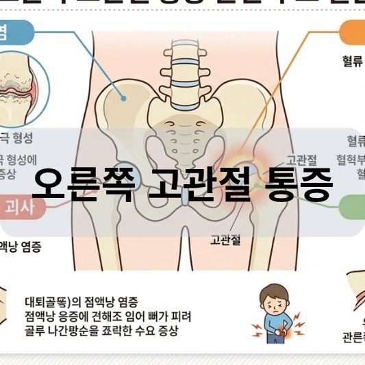 오른쪽 고관절 통증: 원인, 증상, 관련 질환 알아보기!