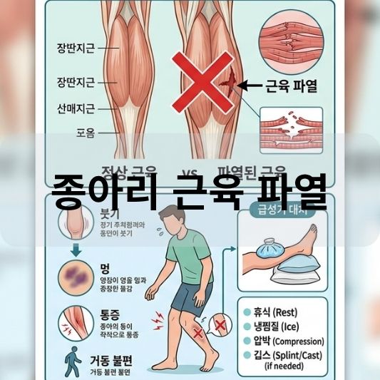 종아리 근육 파열: 원인, 증상, 치료 방법 알아보기!